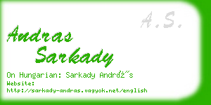 andras sarkady business card